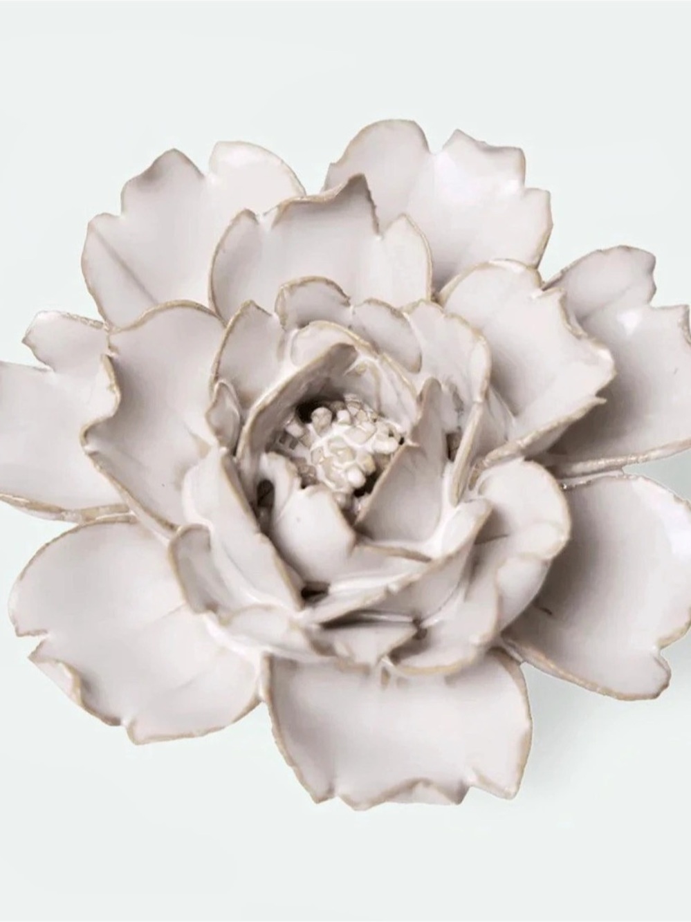 CHIVE.COM Porcelain Flower Decor in White & Gold